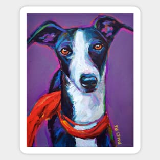 Italian Greyhound with Scarf Sticker